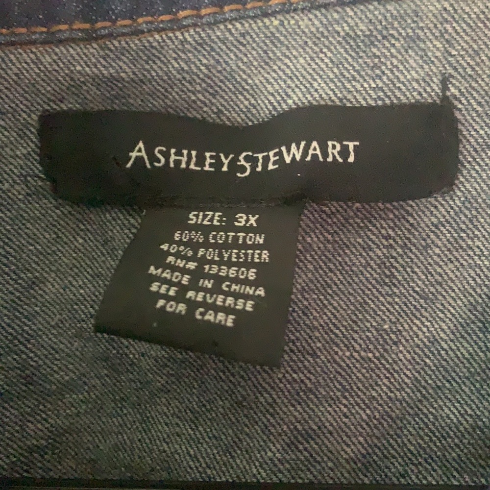 Ashley Stewart Jean jacket 3x used - Picture 3 of 6